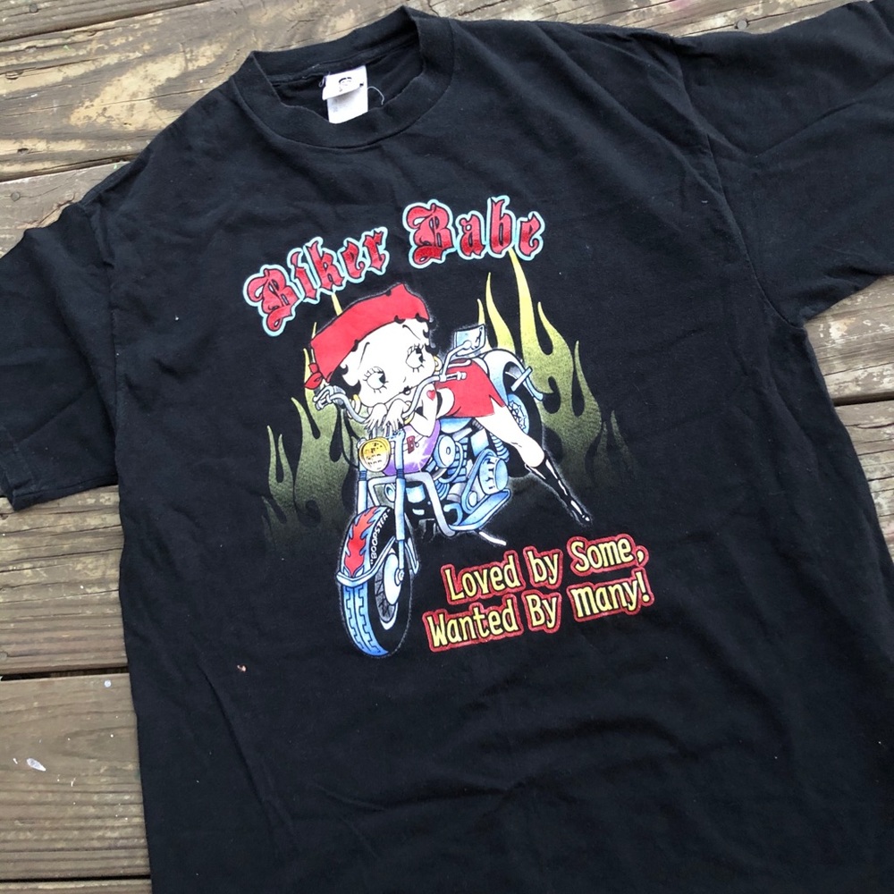 Vintage Betty boop biker babe shirt